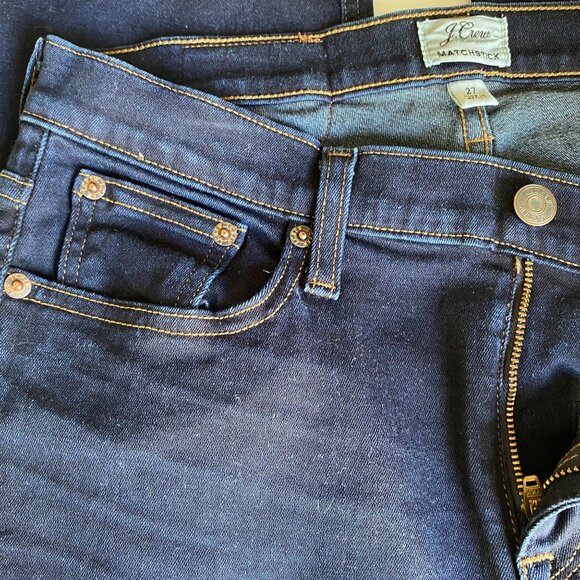 J Crew Womens Matchstick Jeans Size 27 Dark Wash E0079 Cotton Blend Stretch - Picture 10 of 12